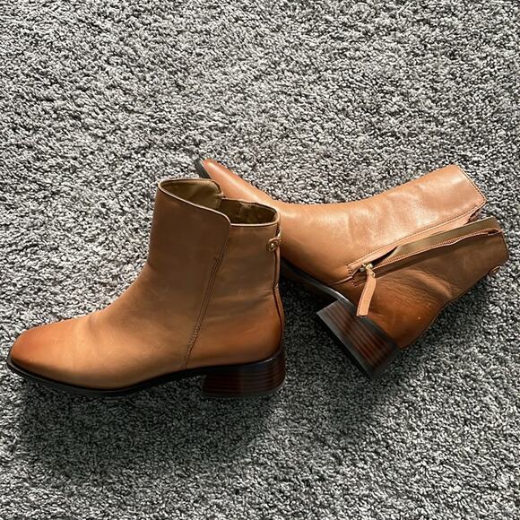 Sam Edelman Paige Leather Brown Tan Booties Size 8 NWOT - Picture 2 of 8